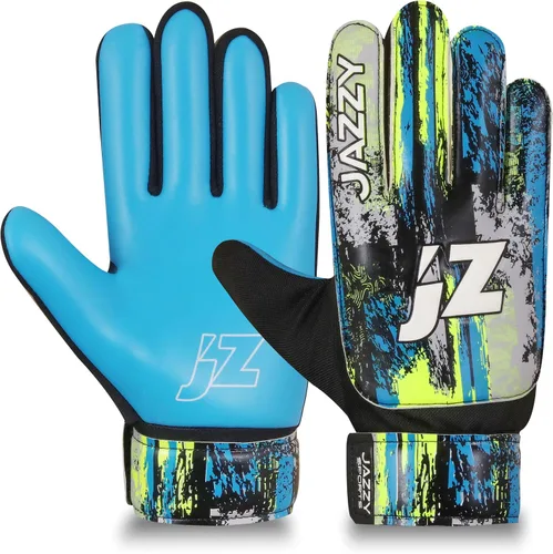 Vista 18 de Guantes de portero de fútbol para niños y jóvenes, guantes de portero antideslizantes con palma de látex de 4 mm y fuerte agarre, protección doble