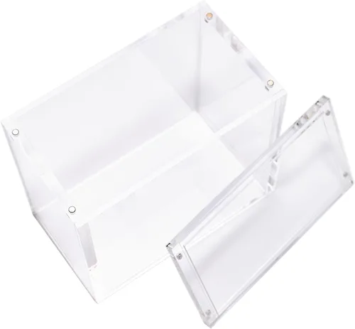 Vista 4 de Vitrina de acrílico compatible con Pokemon Booster Box apilable magnético superior con protección UV premium