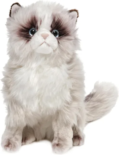 Vista 7 de Peluche de Gato de la Colección Bearington - Peluche de Gato Realista y Felpa Blanca para Niñas - Linda Gatita de 25 cm