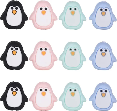 Vista 15 de 10 Piezas Cuentas de Silicona de Animales - Lindas Cuentas a Granel DIY para Manualidades, Bolígrafo, Correas de Teléfono, Colgantes de Bolsa (Rana)