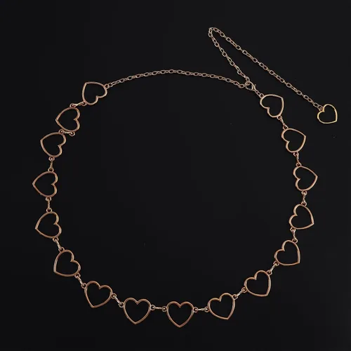 Vista 8 de Ovida Cinturón de cadena de metal para mujer, cinturón de cadena de estilo vaquero occidental, cinturón ajustable para suéteres, vestidos, jeans