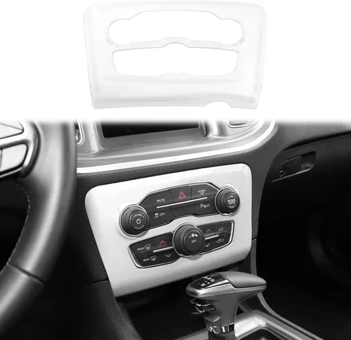 Vista 11 de Voodonala Para cargador de radio, CD, interruptor de CD, consolas centrales para Dodge Charger 2015-2026+, accesorios interiores, fibra de carbono