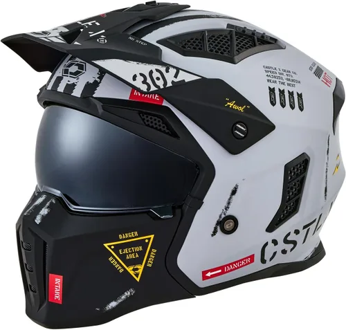 Vista 5 de Castle X Casco de motocicleta CX302 Negro mate