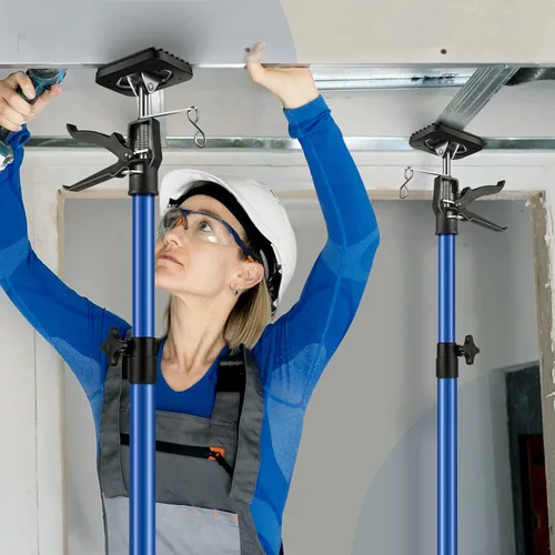 Vista 6 de 2PK poste de soporte, sistema de soporte telescópico de acero ajustable rápido de tercera mano, varilla de soporte, soporta hasta 154 libras
