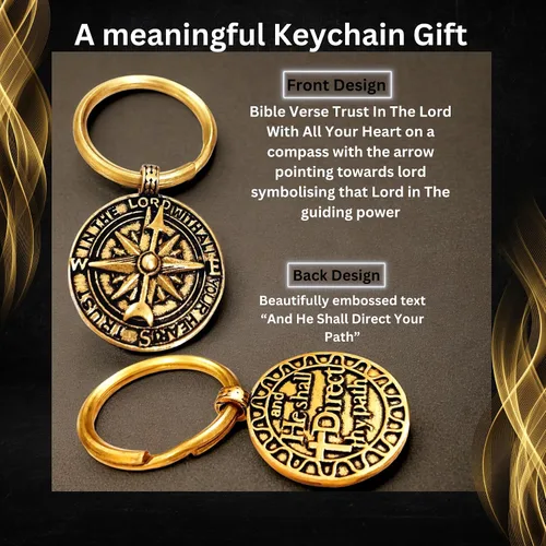 Vista 2 de Inspirational Keychain Gifts for Men Women Boys & Girls - Keyring Lucky Charms for Graduation Baptism Birthday Christmas