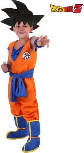 Vista 2 de Disfraz oficial de Goku para niños pequeños con banda azul