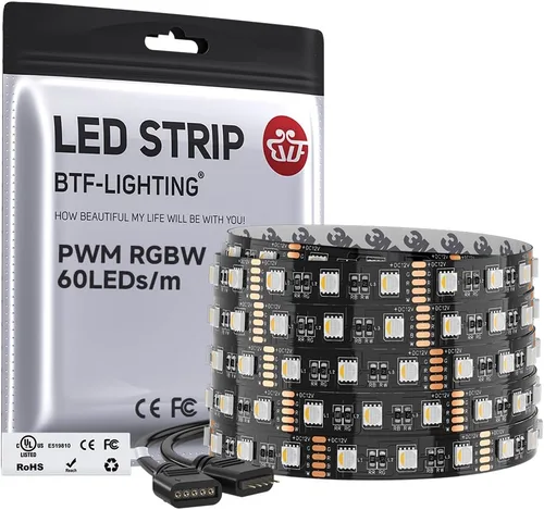 Vista 15 de BTF-LIGHTING RGBW LED Strip Cool White 16.4ft 60LED DC12V UL Listed IP30 RGB+blanco frío