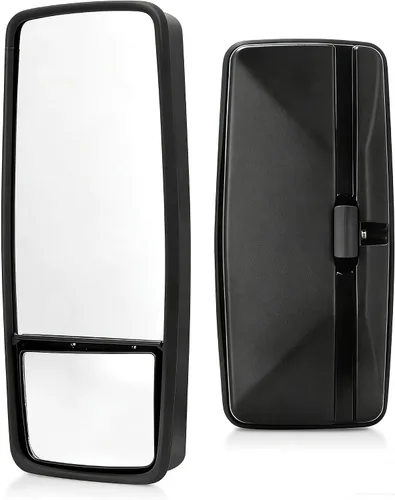 Vista 19 de YITAMOTOR Espejo retrovisor izquierdo para remolque con vidrio ajustado eléctricamente y calefactado, señal de giro LED con flecha, lámpara