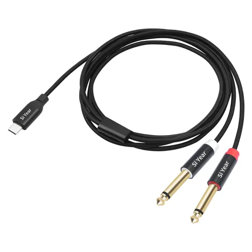 Vista 11 de Cable de audio USB C a 0.138 in, TRS de 1/8 pulgadas a USB tipo C Aux para altavoz estéreo de automóvil, cable auxiliar compatible con iPhone 15, 16