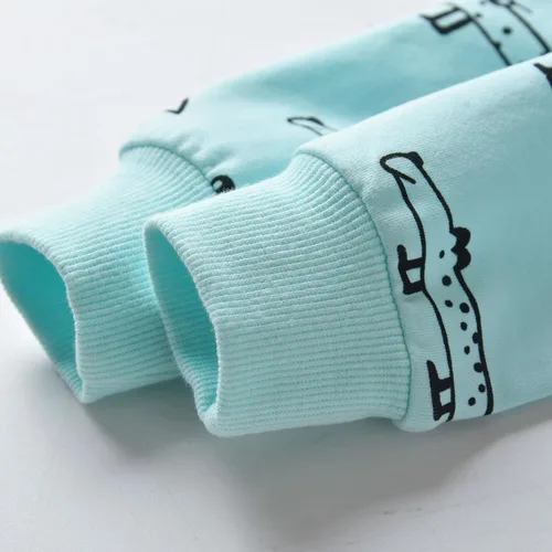 Vista 4 de Conjunto de sudadera con capucha y pantalones, de manga larga, con varios diseños, para bebé o niño
