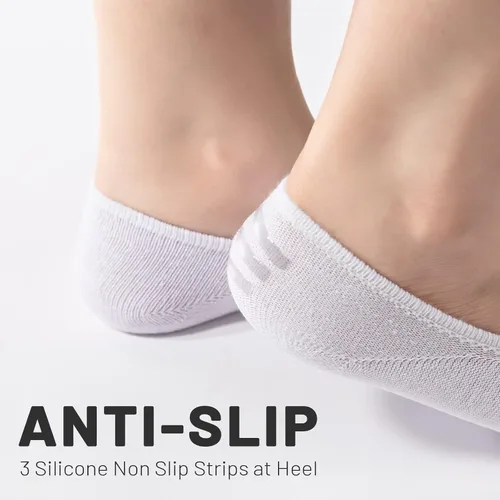 Vista 4 de IDEGG Calcetines invisibles para mujeres y hombres, de corte bajo al tobillo, cortos, antideslizantes, atléticos, para correr, novedosos