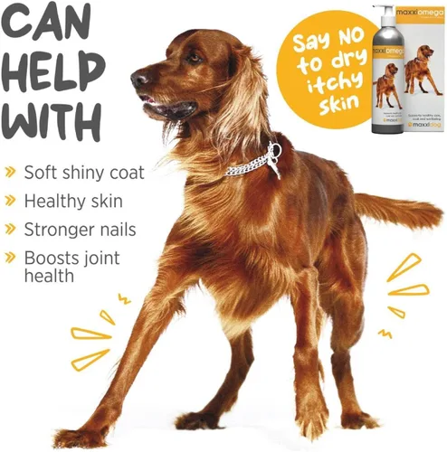 Vista 3 de maxxipaws maxxiomega - Suplemento de aceite Omega 3, 6 y 9, soporte de piel y pelaje para perros, 10 onzas