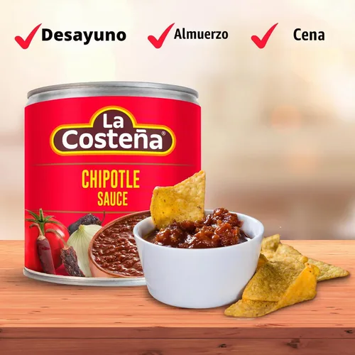 Vista 5 de La Costeña Chipotle Salsa Para adobos, cocinar y más Lata de 7.76 onzas (paquete de 24)