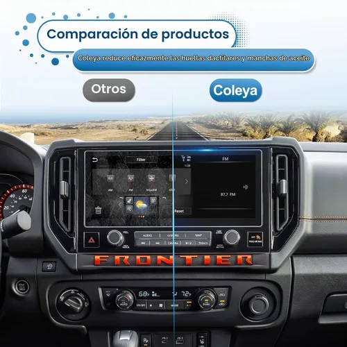 Vista 6 de Protector de pantalla Frontier 2025 2026 para Nissan Frontier (SV/SL/Pro-X/Pro-4X) Pantalla táctil de 12.3 pulgadas, vidrio templado 9H 2025 12.2 in