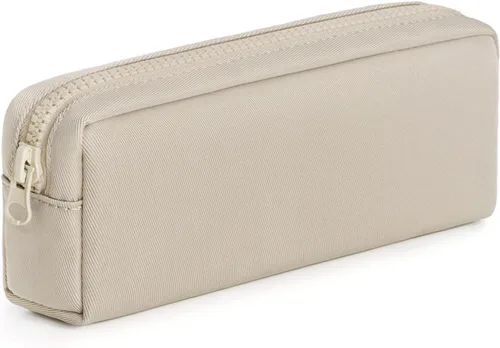 Vista 7 de Estuche para lápices de gran capacidad, bolsa de color puro para bolígrafos con cremallera, bolsa de almacenamiento estacionaria para oficiales Negro