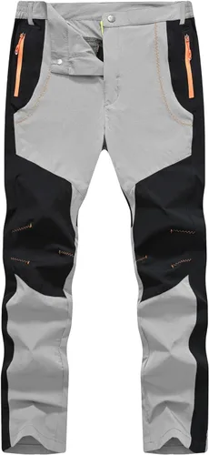 Vista 9 de TBMPOY Pantalones cargo de senderismo para hombre, ligeros, impermeables, de secado rápido, pantalones de montaña, pesca, camping