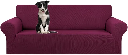 Vista 56 de KEKUOU Funda elástica para sofá biplaza, funda de sofá para sofá de 2 cojines (55-78 pulgadas), protector de muebles con parte inferior elástica