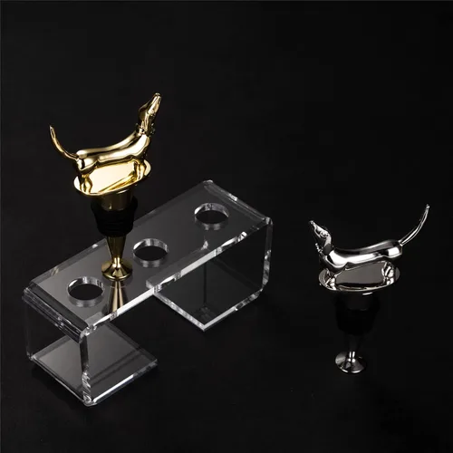 Vista 3 de Tapón decorativo para botella de vino de perro salchicha, tapón de vino para regalo, bonito tapón de vino, accesorios únicos para vino