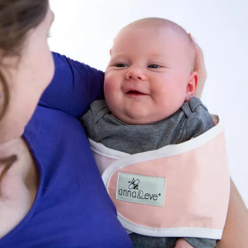 Vista 9 de Banda Anna & Eve para envolver brazos de bebé, S, Agua (Aqua) 100% Cotton, Comfortable and Secure, No Overheating, Original Arms Only, Adjustable