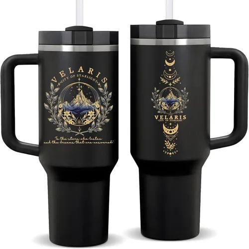 Vista 12 de BIRGILT Suriel Tea Co Velaris Taza 20oz - Regalos de Mercancía Acotar para Lectores Amantes de los Libros Mujeres - Taza de A Court of Thorns and