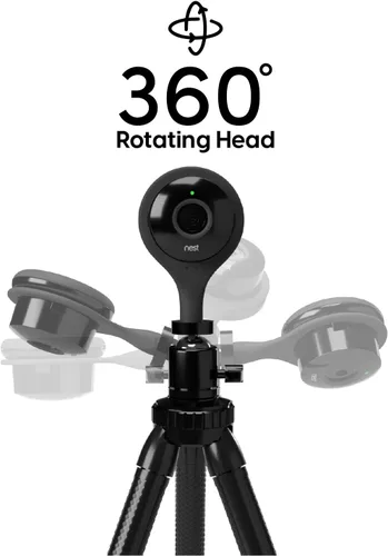 Vista 5 de TalkWorks 14036 - Soporte de trípode con patas flexibles para posición, compatible con cámara Nest, trípode de viaje multiusos con cabezal giratorio