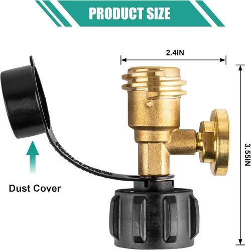Vista 4 de Propane Tank Gauge Level Indicator for 5-40 lb Tanks, 1 Pack