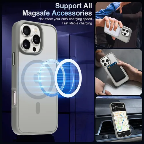 Vista 490 de MOCCA - Funda magnética resistente para iPhone XR de 6.1 pulgadas, compatible con MagSafe, funda con protección contra caídas de grado militar