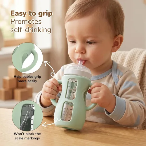 Vista 6 de Kit de conversión de vaso con pajita de 3 piezas, compatible con botellas