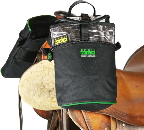 Vista 11 de TrailMax Bolsas medianas con pompa de caballo para tu silla de montar occidental; bolsas aisladas para caballos; bolsa de sillín para cámara