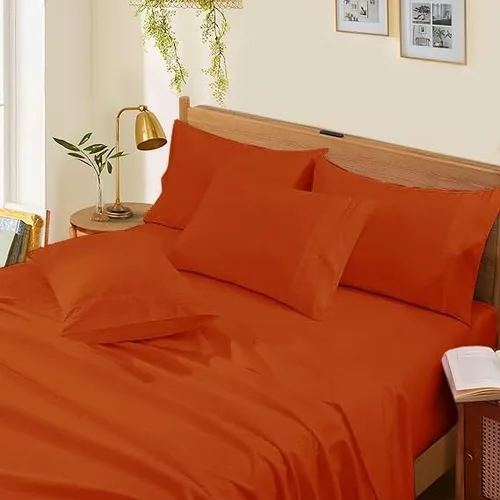 Vista 22 de Sábanas de cama tamaño Queen – 21 pulgadas de profundidad – Juego de 4 sábanas 100% algodón egipcio, rayas plateadas, de lujo, súper suavidad