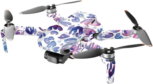 Vista 2 de MightySkins - Compatible con DJI Mini 2 Dron portátil - Blue Petals Funda protectora de vinilo duradera y única Fácil de aplicar, quitar