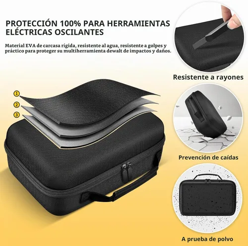 Vista 5 de PAIYULE - Funda oscilante para herramientas DEWALT DCS356B/DCS354B, solo caja Hard EVA Shell, Custom-Fit Storage, Blade Organizer and Room for Two