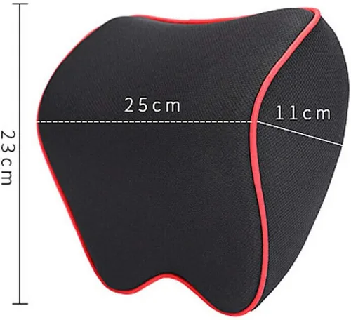 Vista 3 de Almohada cervical de espuma viscoelástica para asiento de automóvil, soporte cervical de cabeza del conductor, ergonómico con funda lavable, alivio