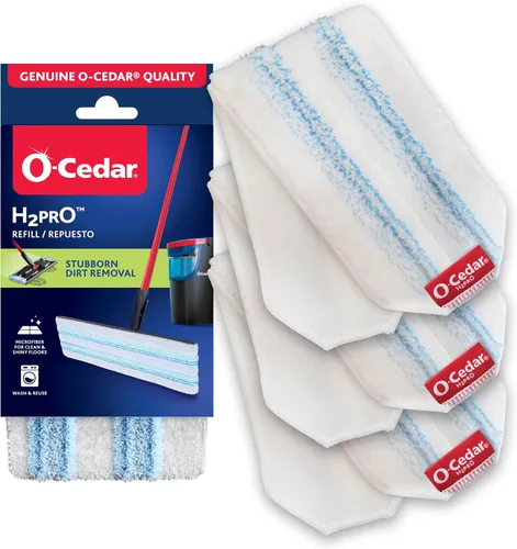 Vista 13 de O-Cedar Almohadillas de trapeador originales H2prO (paquete de 2) Lavable a máquina Recambios reutilizables Repuestos de cabezal de fregona