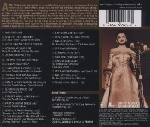 Vista 2 de A Star Is Born Expanded 1954 Film Soundtrack