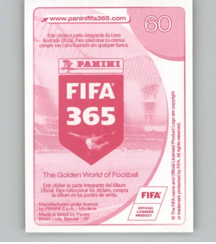 Vista 2 de Pegatinas Panini FIFA 365 2016-17 Central/Sudamérica #60 Danny Carvajal Deportivo Saprissa - Adhesivo oficial de álbum de fútbol en estado crudo