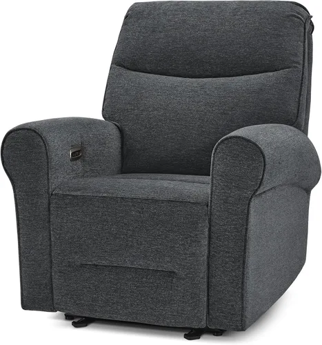 Vista 11 de MCombo Silla Reclinable Eléctrica Compacta que se Pega a la Pared para Espacios Pequeños, Puertos USB-A/C Duales, Sillón Reclinable de Brazos Curvos