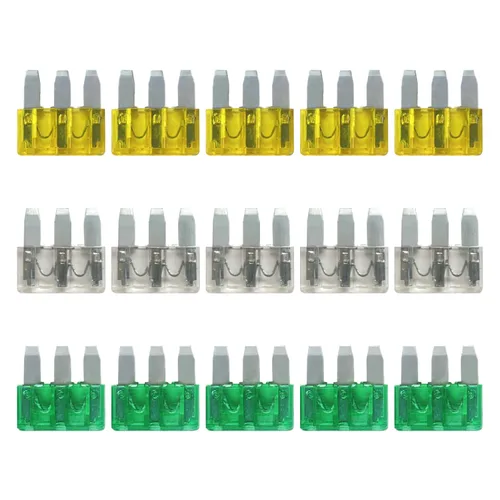 Vista 10 de Fusible Micro3, 5 amperios, 7.5 amperios, 10 amperios, fusible de 15 amperios, aplicable al mantenimiento, reemplazo del automóvil (24 piezas)