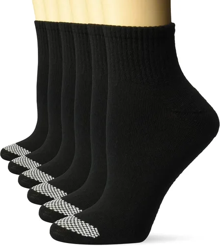 Vista 4 de Hanes Calcetines tobilleros con soporte para los dedos para mujer (paquete de 6 pares)