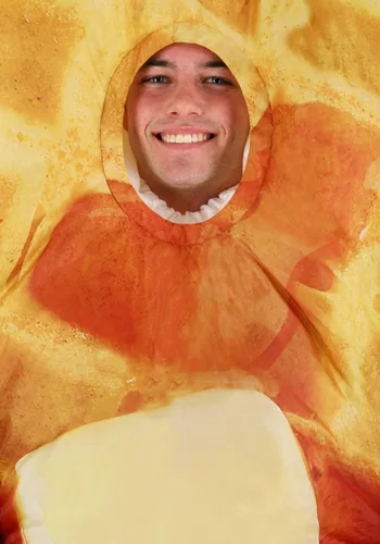 Vista 3 de Disfraz Inflable de Waffle Eggo para Adultos Multicolor