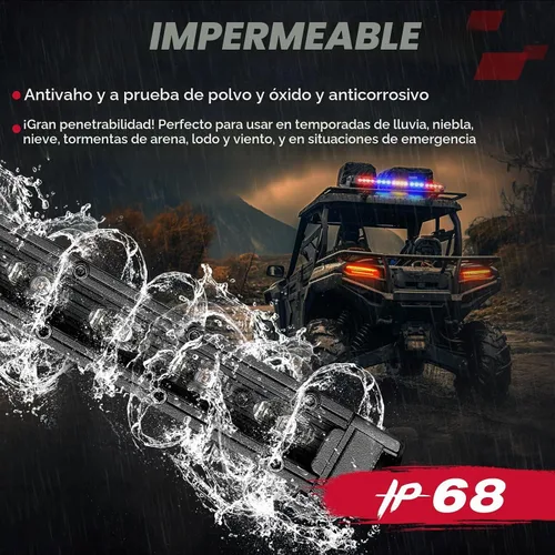 Vista 4 de OFFROADTOWN Barra de luz LED de persecución de 20 pulgadas, luces traseras UTV, luz intermitente de seguridad con luz intermitente de freno