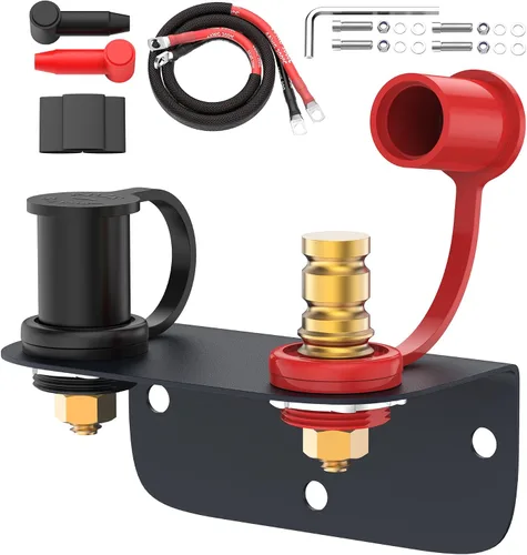 Vista 9 de Joinfworld Terminales de batería remotos con espárrago de 3/8" Poste de salto de batería con cubierta, Kit de poste de carga de batería de 250A