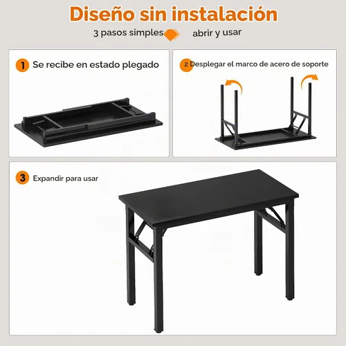 Vista 6 de Need Escritorio pequeño plegable para computadora, mesa de escritura