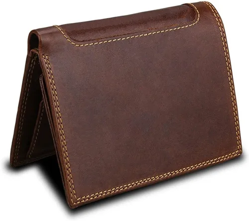 Vista 4 de TAUFE Men's Wallets, Men's Wallet Men's Wallet Vintage Card Holder Vertical Wallet
