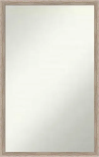 Vista 22 de Amanti Art Espejo de baño blanco para sobre el fregadero, 24 x 27 pulgadas, espejo de tocador rectangular con cuña de madera dura, marco de madera