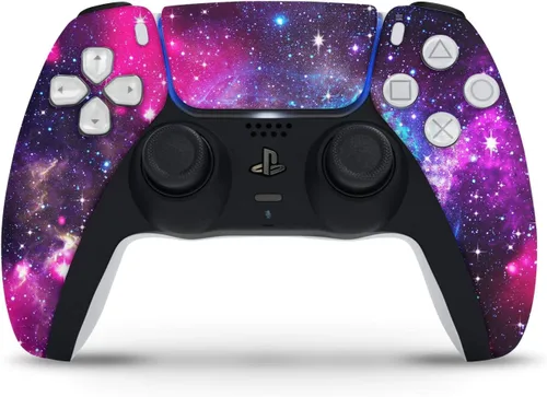 Vista 3 de Bright Trippy Space - Kit de calcomanías de cuerpo completo compatible con la consola Sony Playstation 5 (unidad de disco) + controlador