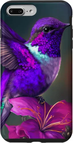 Vista 12 de Funda púrpura para iPhone XR para colibrí