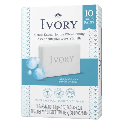 Vista 3 de Ivory Clean Original - Jabón en barra, 4 onzas, 10 unidades (paquete de 2) total de 20 barras