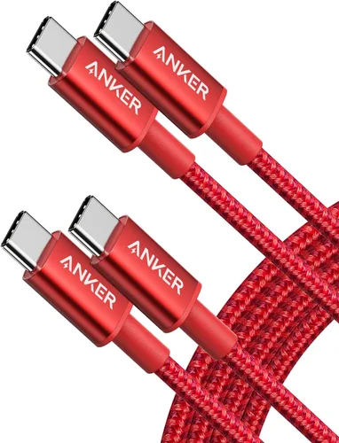 Vista 7 de Cable USB C a USB C de Anker, Cable de Carga Rápida Type-C de 60W (1 pie, paquete de 2) para iPhone Serie 17, iPad mini 6 y Más (Negro) Para