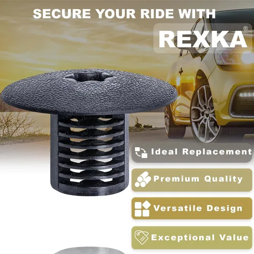 Vista 4 de Rexka 10 clips de tuerca de retención de rejilla de capó compatibles con Chrysler 6503339 Calibre, brújula, Dakota, Durango, Grand Cherokee